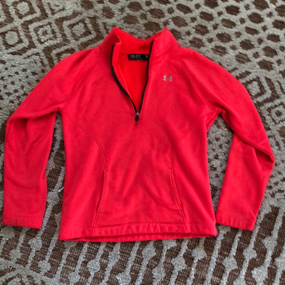 Hot Pink Girls Under Armour sweatshirt, Size 8